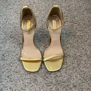 Forever 21 Metallic Gold Heels